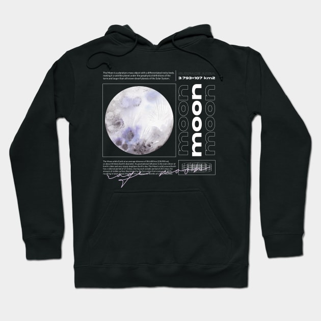 The Moon Planets Space Solar System Cosmos Galaxy Hoodie by Tip Top Tee's